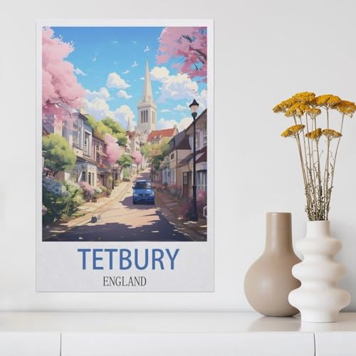 Puzzle 1000 Teile Landschaft Erwachsene Puzzle Papier Puzzle 3D Klassisches Puzzle，Tetbury, England，DIY Moderne Kunst Hauptdekor（38x26cm）-Z38 von YYHMKBYY