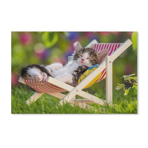 Puzzle 1000 Teile für Erwachsene，Graue Katze Mit Blauen Augen，Puzzle Teenager Jungen Mädchen Puzzle Schwieriges, Herausforderndes Puzzle für Partyspiele（38x26cm） von YYHMKBYY