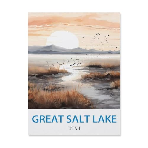 Puzzle 1000 Teile für Erwachsene，Großer Salzsee, Utah，Puzzle Teenager Jungen Mädchen Puzzle for Teen Lernspiel Holiday Challenging Puzzle（50x70cm）-S8 von YYHMKBYY