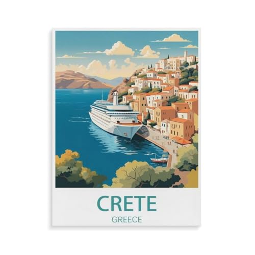 Puzzle 1000 Teile für Erwachsene，Kreta Griechenland，Klassische Puzzle Teenager Jungen Mädchen Puzzle DIY Moderne Wohnkultur Einzigartiges Geschenk Intellektuelles Spiel（50x70cm）-N69 von YYHMKBYY