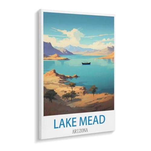 Puzzle 1000 Teile für Erwachsene，Lake Mead, Arizona，Klassische Puzzle Teenager Jungen Mädchen Puzzle DIY Moderne Wohnkultur Einzigartiges Geschenk Intellektuelles Spiel（38x26cm）-V12 von YYHMKBYY