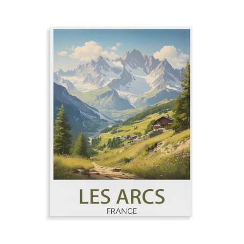 Puzzle 1000 Teile für Erwachsene，Les Arcs Frankreich Berg，Puzzle Teenager Jungen Mädchen Puzzle Schwieriges, Herausforderndes Puzzle für Partyspiele（50x70cm）-O40 von YYHMKBYY