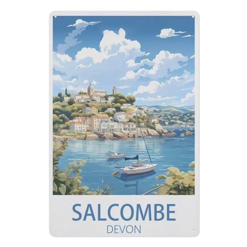 Puzzle 1000 Teile für Erwachsene，Salcombe Devon，Puzzle Teenager Jungen Mädchen Puzzle Schwieriges, Herausforderndes Puzzle für Partyspiele（75x50cm）-AE90 von YYHMKBYY