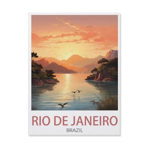 Puzzle Für Erwachsene 1000 Teile DIY Holz Puzzles Erwachsene Kinder Puzzle Klassisches Puzzle，Rio de Janeiro Brasilien，1000 Teile Puzzle Geschenke Für Liebhaber Oder Freunde（75x50cm）-R18 von YYHMKBYY