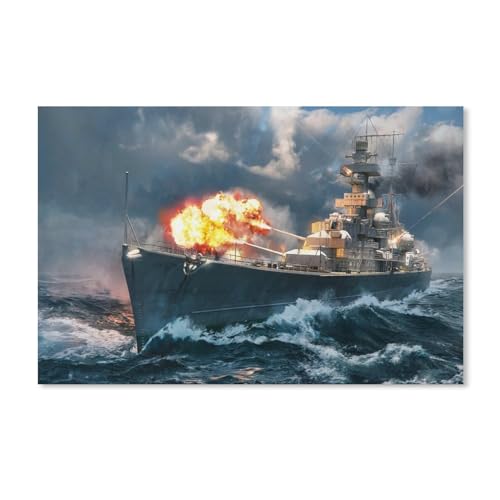 Puzzle Für Erwachsene 1000 Teile DIY Papier puzzles Erwachsene Kinder puzzle Klassisches Puzzle，Riesiges Schiff auf See，1000 Teile Puzzle Geschenke Für Liebhaber Oder Freunde（52x38cm）-G52 von YYHMKBYY