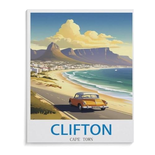 Puzzles 1000 Stück Holz Montage Bild， Clifton-Poster，Erwachsene Spiele Lernspielzeug（75x50cm）-J59 von YYHMKBYY