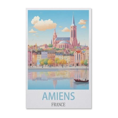 Puzzles 1000 Stück Holz Montage Bild，Amiens, Frankreich，Erwachsene Spiele Lernspielzeug（75x50cm）-AA58 von YYHMKBYY