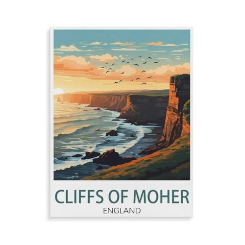 Puzzles 1000 Stück Holz Montage Bild，Cliffs of Moher Irland，Erwachsene Spiele Lernspielzeug（75x50cm）-P46 von YYHMKBYY