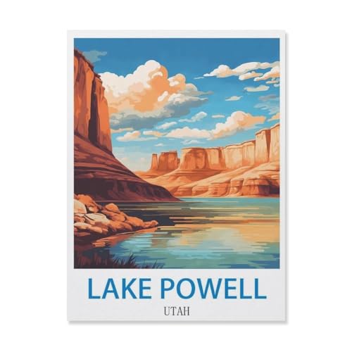 Puzzles 1000 Stück Holz Montage Bild，Lake Powell, Utah，Erwachsene Spiele Lernspielzeug（75x50cm）-Q19 von YYHMKBYY