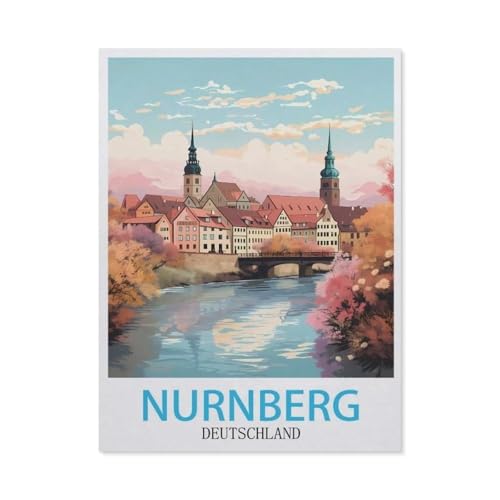 Puzzles 1000 Stück Holz Montage Bild，Nurnberg Deutschland，Erwachsene Spiele Lernspielzeug（75x50cm）-AY7 von YYHMKBYY