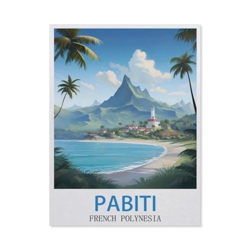 Puzzles 1000 Stück Holz Montage Bild，Pabiti Französisch-Polynesien，Filmplakat Für Erwachsene Spiele Lernspielzeug（75x50cm）-AR49 von YYHMKBYY