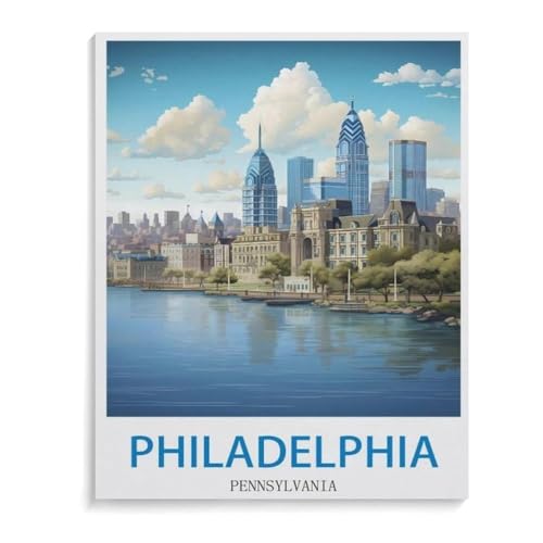 Puzzles 1000 Stück Holz Montage Bild，Philadelphia, Pennsylvania，Erwachsene Spiele Lernspielzeug（75x50cm）-I86 von YYHMKBYY