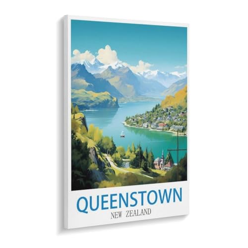 Puzzles 1000 Stück Holz Montage Bild，Queenstown Neuseeland，Filmplakat Für Erwachsene Spiele Lernspielzeug（75x50cm）-W91 von YYHMKBYY