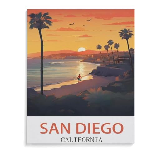 Puzzles 1000 Stück Holz Montage Bild，San Diego, Kalifornien，Erwachsene Spiele Lernspielzeug（75x50cm）-L5 von YYHMKBYY