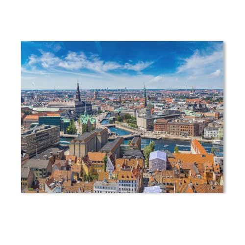 Puzzles 1000 Stück Holz Montage Bild，Schöner Sommertag in Kopenhagen，Filmplakat Für Erwachsene Spiele Lernspielzeug（75x50cm-643 von YYHMKBYY