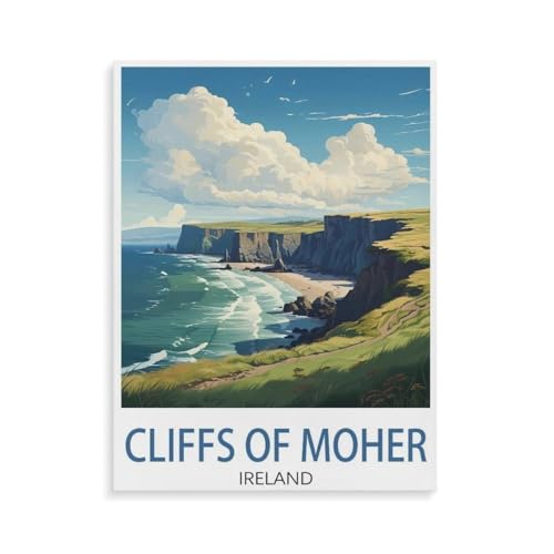 Puzzles 1000 Stück Papier Montage Bild，Cliffs of Moher Irland，Filmplakat Für Erwachsene Spiele Lernspielzeug（50x70cm）-P48 von YYHMKBYY