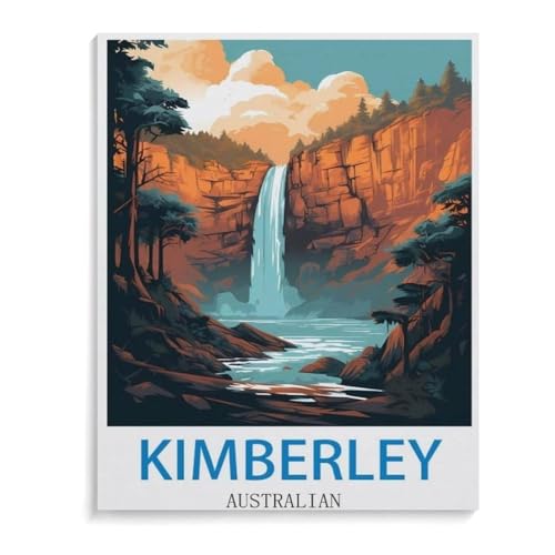 Puzzles 1000 Stück Papier Montage Bild，Kimberley Vintages australisches Gebirgsreise-Plakat，Erwachsene Spiele Lernspielzeug（50x70cm）-C99 von YYHMKBYY