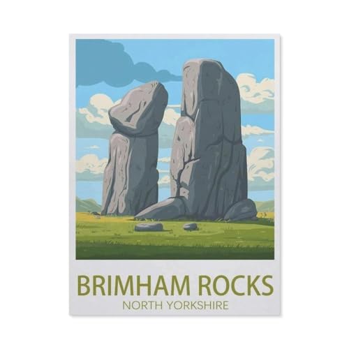 Puzzles 1000 Teile für Erwachsene，Brimham Rocks North Yorkshire，Klassische Puzzle Teenager Jungen Mädchen Puzzle Lustige Familienpuzzles In Premium-Qualität Zum Geburtstag（75x50cm）-AX2 von YYHMKBYY