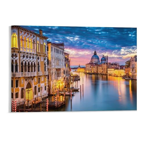 Ruhige Abendstimmung auf dem Canale Grande, Venedig，Puzzle 1000 Teile für Erwachsene, Klassische Puzzle Teenager Jungen Mädchen Puzzle Puzzles Spiele Pädagogisches Geschenk Home Decor（75x50cm）-123 von YYHMKBYY