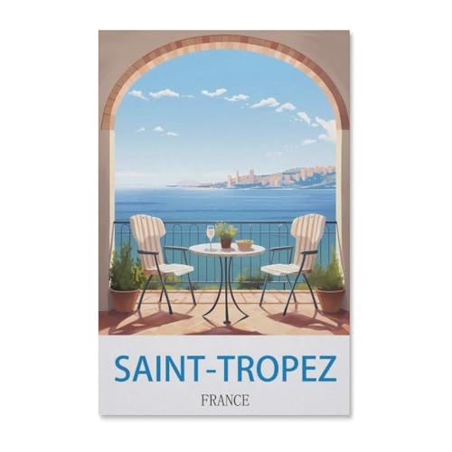 Saint-Tropez，Puzzles für Erwachsene 1000 Teile, Klassische Puzzle Puzzle Schwierig für Erwachsene Teenager Freizeit Spaß Spiel Spielzeug （75x50cm）-H17 von YYHMKBYY