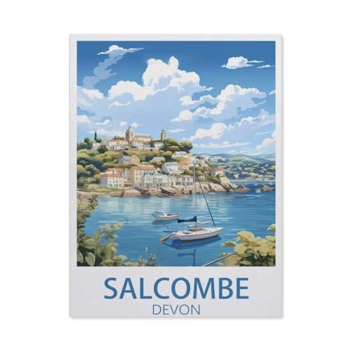 Salcombe Devon，Puzzles 1000 Teile für Erwachsene, Klassische Puzzle Jungen Mädchen Puzzle für Kinder Teenager Lernspiel Spielzeug（38x26cm）-BR65 von YYHMKBYY