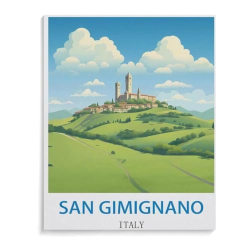 San Gimignano，Puzzles 1000 Teile für Erwachsene, Klassische Puzzle Jungen Mädchen Puzzle für Kinder Teenager Lernspiel Spielzeug（38x26cm）-B31 von YYHMKBYY