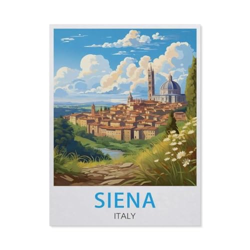 Siena Italien, Vintage-Reiseposter，Puzzle 1000 Teile Erwachsene Kinde Spaß Lernspielzeug Geschenke（50x70cm）-AP93 von YYHMKBYY