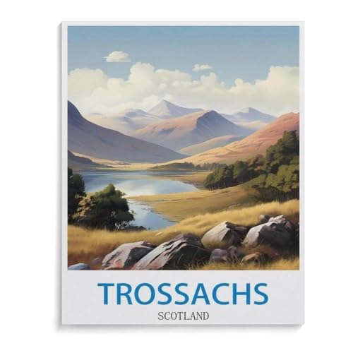 Trossachs，Puzzle 1000 Teile Holz Puzzle Erwachsene Kinder Lernspielzeug Familie Dekompressionsspiel（75x50cm）-M33 von YYHMKBYY