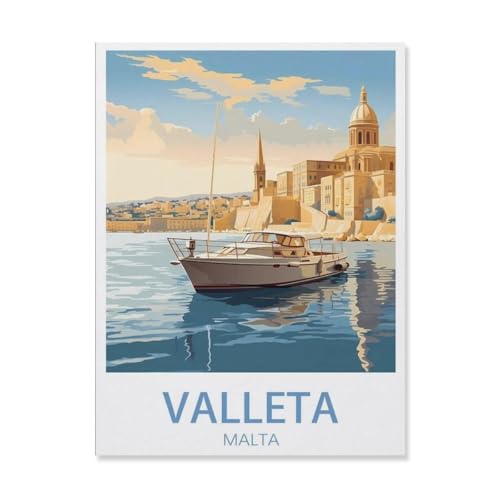 Valletta Malta，Puzzle 1000 Teile Papier Puzzle Erwachsene Kinder Lernspielzeug Familie Dekompressionsspiel（38x26cm）-Q1 von YYHMKBYY