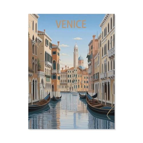 Vintage-Reiseposter Venedig Italien See，Puzzle 1000 Teile für Erwachsene, Klassische Puzzle Puzzle Schwierig für Kid Surprise Birthday für Family Home Decor Art Puzzle（75x50cm）-AM79 von YYHMKBYY