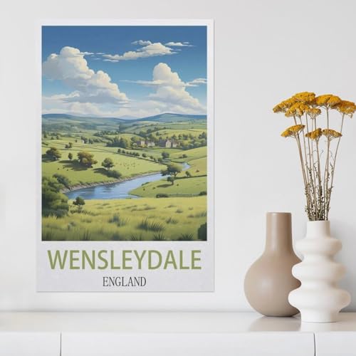 Wensleydale, England，Puzzle 1000 Teile Erwachsene Kinde Spaß Lernspielzeug Geschenke（38x26cm）-AA46 von YYHMKBYY