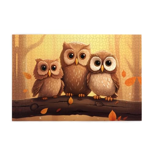 Puzzles1000 Teile Yyhwhjde Niedliche braune Cartoon-Eulen Drucke Qualität Holzpuzzle für Erwachsene und Kinder, lustige Puzzles, Stressabbau-Puzzles Puzzles1000 Teile Yyhwhjde Niedliche braune Cartoon-Eulen Drucke Qualität Holzpuzzle für Erwachsene und Kinder, lustige Puzzles, Stressabbau-Puzzles von YYHWHJDE