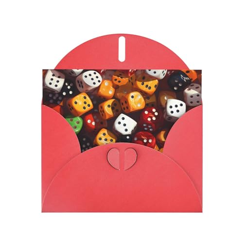 Red YYHWHJDE Games Würfel-Set, Bild-Grußkarte, 15,2 x 10,2 cm, mit doppelseitigem Perlen-Effekt und umweltfreundlicher Tinte von YYHWHJDE