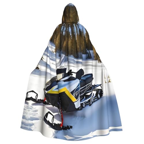 YYHWHJDE Advanced Snowmobile Prints Halloween Adult Hooded Cloak for Parties and Costumes von YYHWHJDE