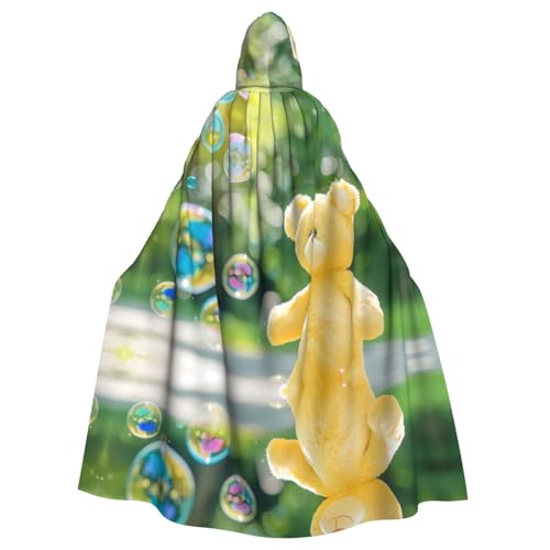 YYHWHJDE Bubbly Doll Bear Printing Halloween Adult Hooded Cloak for Parties and Costume Events von YYHWHJDE