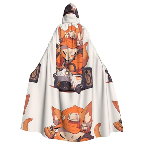 YYHWHJDE Coole Musik Katzenbild Halloween Erwachsene Kapuzenumhang ohne Reißverschluss, bequem für Kostümpartys YYHWHJDE Coole Musik Katzenbild Halloween Erwachsene Kapuzenumhang ohne Reißverschluss, bequem für Kostümpartys von YYHWHJDE