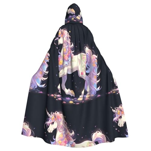 YYHWHJDE Das Einhorn tritt auf die Blume druckt Halloween Erwachsene Kapuzenumhang für Partys und Kostüme YYHWHJDE Das Einhorn tritt auf die Blume druckt Halloween Erwachsene Kapuzenumhang für Partys und Kostüme von YYHWHJDE