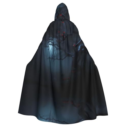 YYHWHJDE Enchanted Jungle Kapok Picture Halloween Adult Hooded Cloak for Role-Playing, Costumes, and Theme Parties von YYHWHJDE