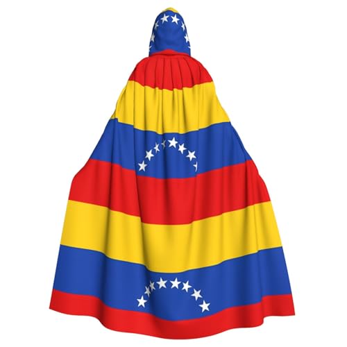 YYHWHJDE Flagge von Venezuela, bedruckt, Halloween, Erwachsenen-Kapuzenumhang für Partys und Kostüme von YYHWHJDE