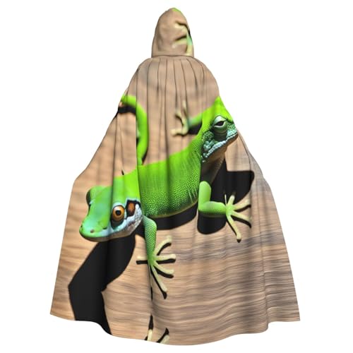 YYHWHJDE Geckos Prints Halloween Erwachsene Kapuzenumhang für Partys und Kostüme von YYHWHJDE