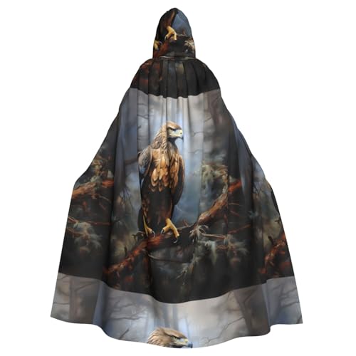 YYHWHJDE Kapuzenumhang mit Adler auf Ast, Halloween, Erwachsenen-Kapuzenumhang, super großer Kapuzenumhang ohne Reißverschluss YYHWHJDE Kapuzenumhang mit Adler auf Ast, Halloween, Erwachsenen-Kapuzenumhang, super großer Kapuzenumhang ohne Reißverschluss von YYHWHJDE