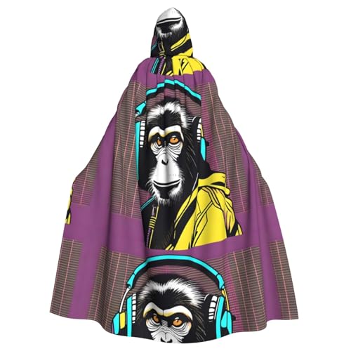 YYHWHJDE Kapuzenumhang mit Affenmotiv, für Erwachsene, mit Kapuze, ohne Reißverschluss YYHWHJDE Kapuzenumhang mit Affenmotiv, für Erwachsene, mit Kapuze, ohne Reißverschluss von YYHWHJDE