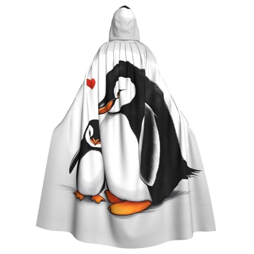 YYHWHJDE Kapuzenumhang mit Aufschrift "I Love Penguins", für Erwachsene, geeignet für Halloween, Cosplay-Kostüme, Weihnachten von YYHWHJDE