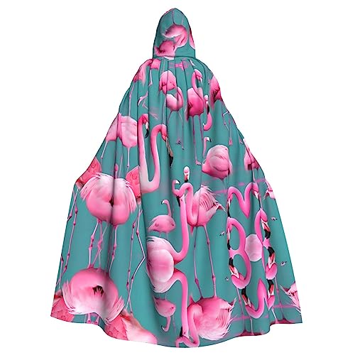 YYHWHJDE Kapuzenumhang mit Flamingo-Motiv für Erwachsene, geeignet für Halloween, Cosplay-Kostüme, Weihnachtsfeiern von YYHWHJDE