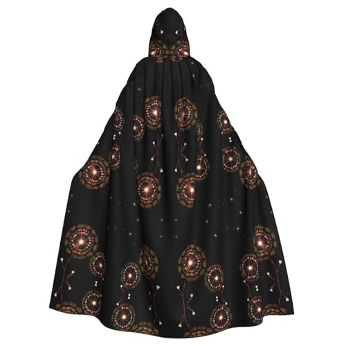 YYHWHJDE Kapuzenumhang mit Löwenzahndruck für Erwachsene, geeignet für Halloween, Cosplay-Kostüme, Weihnachten von YYHWHJDE