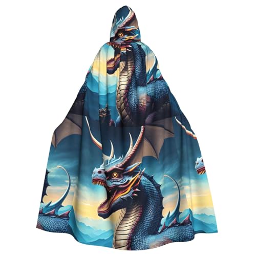 YYHWHJDE Kapuzenumhang mit brüllendem Drachenmuster, für Erwachsene, super großer Kapuzenumhang ohne Reißverschluss YYHWHJDE Kapuzenumhang mit brüllendem Drachenmuster, für Erwachsene, super großer Kapuzenumhang ohne Reißverschluss von YYHWHJDE