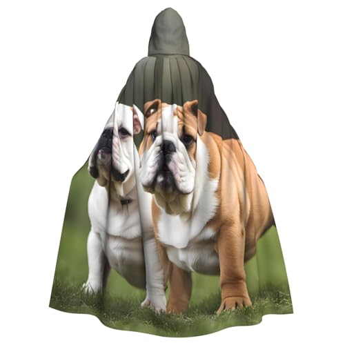 YYHWHJDE Kapuzenumhang mit englischer Bulldogge, für Erwachsene, geeignet für Halloween, Cosplay-Kostüme, Weihnachten von YYHWHJDE