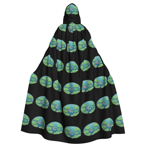 YYHWHJDE Kleine Fische schwimmen unter dem Lotusbild, Halloween-Umhang mit Kapuze, kein Reißverschluss, bequem für Kostümpartys YYHWHJDE Kleine Fische schwimmen unter dem Lotusbild, Halloween-Umhang mit Kapuze, kein Reißverschluss, bequem für Kostümpartys von YYHWHJDE