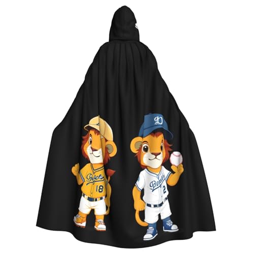 YYHWHJDE Kleiner Löwe in Baseballkappe, Muster, Halloween, Erwachsenen-Kapuzenumhang – super großer Kapuzenumhang ohne Reißverschluss YYHWHJDE Kleiner Löwe in Baseballkappe, Muster, Halloween, Erwachsenen-Kapuzenumhang – super großer Kapuzenumhang ohne Reißverschluss von YYHWHJDE