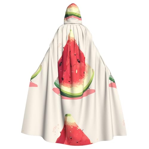 YYHWHJDE Köstlicher großer Wassermelonen-Druck, Halloween-Umhang mit Kapuze für Erwachsene für Partys und Kostüme YYHWHJDE Köstlicher großer Wassermelonen-Druck, Halloween-Umhang mit Kapuze für Erwachsene für Partys und Kostüme von YYHWHJDE